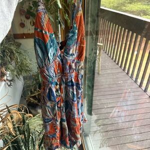 Tropical Print Women’s One Piece Romper